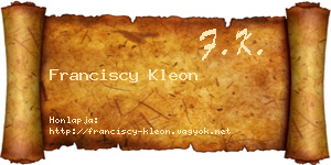 Franciscy Kleon névjegykártya